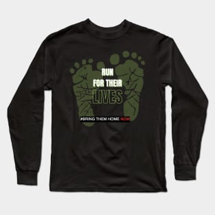 "Dynamic Pursuit: Run for Their Lives Tee #BringThemHomeNow #AIEvolution" Long Sleeve T-Shirt